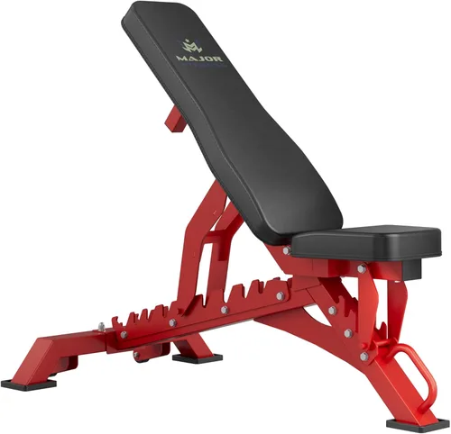 MAJOR FITNESS - Banco de pesas – Capacidad de peso de 1300 libras y 36 posiciones ajustables, banco de entrenamiento de fuerza para entrenamiento de