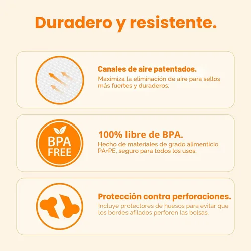 Miniatura 3 de Wevac - Bolsas sellables al vacío de 8 pulgadas x 50 pies. Paquetes de 2 rollos para Food Saver, Seal a Meal, Weston. Tipo comercial, sin BPA
