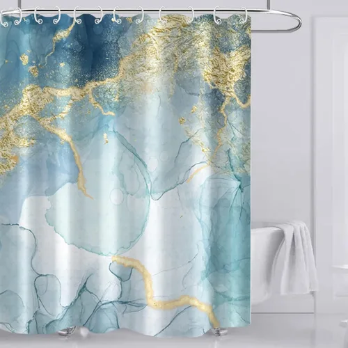 Miniatura 36 de AWERT Cortina de ducha pequeña de tamaño medio con 6 ganchos, cortina de ducha de 36 x 72 pulgadas, cortina de ducha bohemia de 36 pulgadas para Boho
