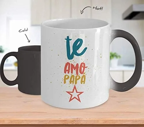 Miniatura 2 de Regalo para Papa Taza de Cafe Feliz Dia del Padre Vaso, taza café divertidas, tazas personalizadas, taza de café inspiradoras, taza con mensajes