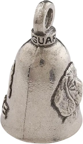 Miniatura 2 de Guardian Bell Dog Good Luck Bell con llavero y bolsa de regalo de terciopelo negro Campana de motocicleta Peltre sin plomo Hecho en Estados