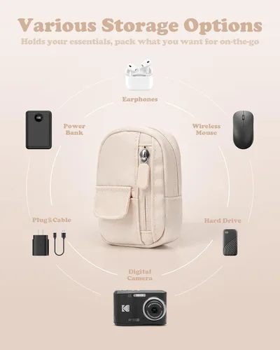 Miniatura 5 de SQERO Funda suave para cámara digital KODAK PIXPRO FZ55/FZ45/CAMKORY DC403 FHD 1080P, bolsa para cámara de viaje, bolsa de transporte pequeña