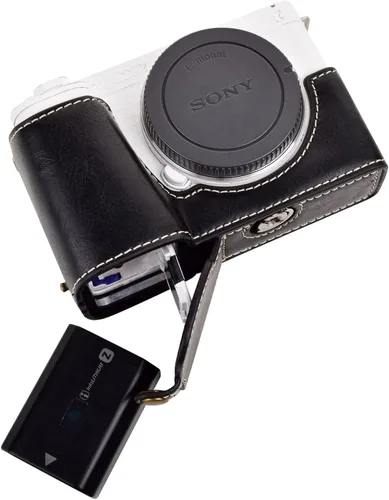 Miniatura 4 de Rieibi ZV-E1 - Funda de piel sintética para cámara compatible con Sony ZV-E1, ZVE1, color negro