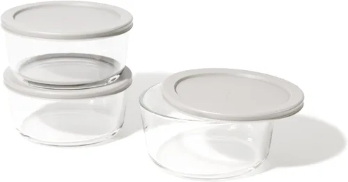 Miniatura 57 de Juego de 8 recipientes de vidrio para almacenamiento de alimentos (4 recipientes + 4 tapas sin BPA), 6.5 tazas, a prueba de fugas, aptos