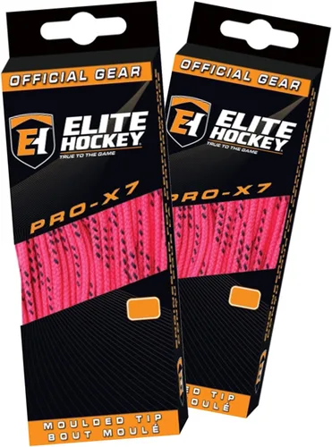 Miniatura 5 de Elite Hockey Pro X7 - Juego de 2 pares de cordones anchos de algodón para patinaje de hockey