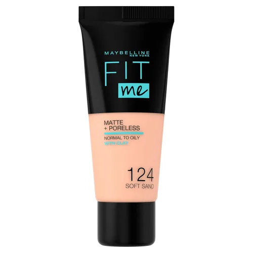 Miniatura 53 de Maybelline New York Fit Me Matte + Poreless Base Líquida, Formato de Bolsa, 220 Natural Beige, 1.3 onzas 220 Beige natural