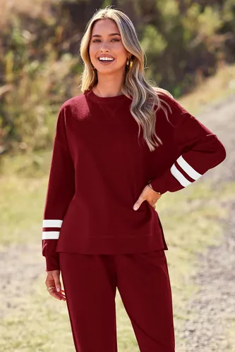 Miniatura 106 de Prettygarden - Conjunto de pijama de dos piezas para mujer, diseño de teñido anudado, sudadera informal de manga larga con pantalones largos, ropa