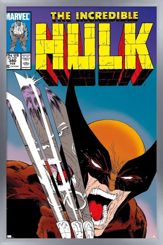 Miniatura 8 de Marvel Comics X-Men - Póster de pared de Wolverine Incredible Hulk #340, 34 pulgadas de largo x 22.4 pulgadas de ancho, versión premium sin marco