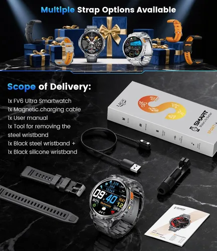 Miniatura 9 de LIGE Relojes inteligentes para hombres con batería de 730 mAh, reloj inteligente HD de 1.85 pulgadas con linterna/marca/respuesta de llamada/120 +