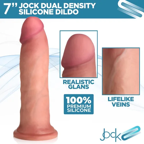 Miniatura 9 de CURVE TOYS Consolador Jock de doble densidad de 6 pulgadas para hombres, mujeres y parejas. Consolador de silicona de alta calidad ultra realista
