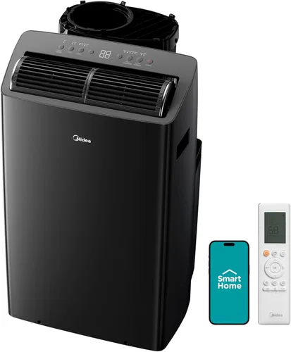 Midea Duo 12,000 BTU (10,000 BTU SACC) Inversor de alta eficiencia, aire acondicionado portátil ultra silencioso, enfría hasta 450 pies cuadrados,
