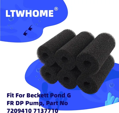 Miniatura 3 de Rollo de esponja prefiltro apto para bomba Beckett Pond G FR DP, número de pieza 7209410 7137710 (paquete de 6)