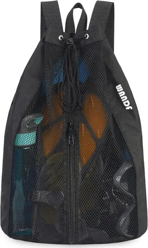 Miniatura 13 de WANDF Bolsa de Natación Mochila de Malla con Cordón Mochila de Playa para Natación, Gimnasio y Equipo de Entrenamiento Verde Fluorescente