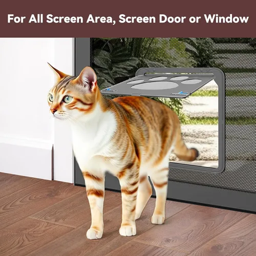 Miniatura 4 de Puerta mosquitera para puerta mosquitera con cierre automático magnético, pestañas dobles bloqueables, puerta mosquitera para perros, fácil acceso