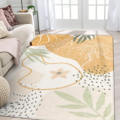 Miniatura 33 de Lahome Alfombra Rosa para Sala de Estar - Alfombra de Área de 5x7 pies Lavable Antideslizante Alfombras Boho para Dormitorio Alfombra Linda y Suave