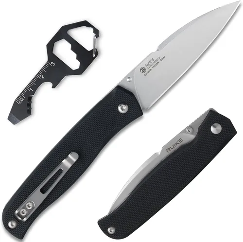 Cuchillo plegable EDC pequeño de bolsillo para hombres, mujeres, 14C28N, bloqueo de forro, mango ligero G10, acero inoxidable frío, cuchillos P662