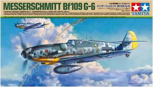 Miniatura 11 de Tamiya 61117 1/48 Messerschmitt BF 109 G-6 Kit de avión modelo de plástico