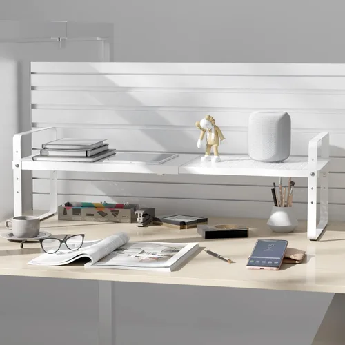 Miniatura 5 de Organizador de estantes ampliables de metal ajustable para especias, estantes de almacenamiento independientes para armario de cocina, debajo