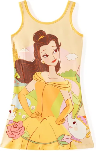 Miniatura 13 de Disney Stitch Princess Frozen Elsa Minnie Mouse - Vestido sin mangas para niñas, vestido acampanado para verano, playa, 2-9 años