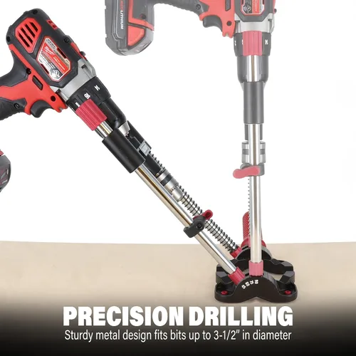 Miniatura 5 de Milescraft 1318 DrillMate Guía de perforación portátil – Accesorio de plantilla de perforación de precisión para perforar agujeros en ángulo