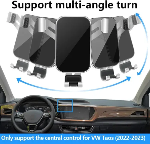 Miniatura 4 de Soporte de teléfono de coche para Volkswagen Taos 2022 2023 2024 S SE SEL VW SUV Accesorios interiores de automóvil, mejor soporte para teléfonos