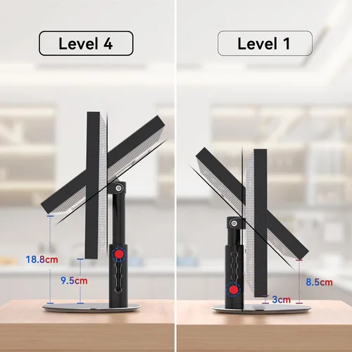 Miniatura 7 de Soporte para Echo Show 15 (1ª, 2ª generación), Echo Show 21 con diseño giratorio e inclinable, ajustes de altura de 4 niveles, soporte de montaje