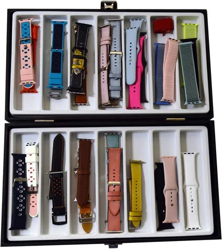 Miniatura 6 de Caja de almacenamiento de cuero organizador para correas y accesorios de Apple Watch