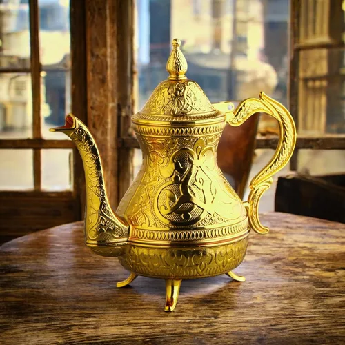 Miniatura 3 de Alisveristime Jarra decorativa Zamac - Elegante tetera ornamental para decoración del hogar (dorado)