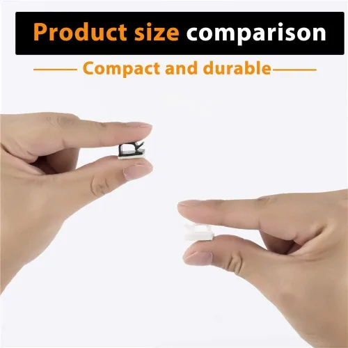 Miniatura 3 de 50 clips para cables, organizador adhesivo de cables, organizador de cables fuerte y duradero para auto, oficina y hogar (negro)