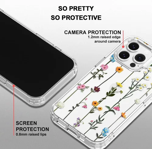 Miniatura 4 de MOSNOVO - Funda para iPhone 13 Pro, protección Buffertech contra caídas de grado militar (6.6 pies), antidesprendimiento, poliuretano termoplástico