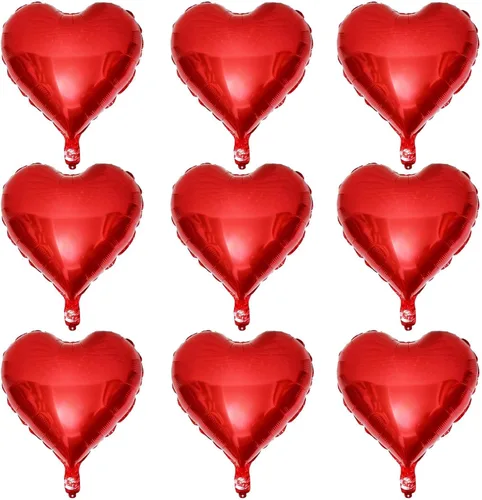 Miniatura 17 de Lovoir 10 globos de aluminio con forma de corazón azul bebé de 18 pulgadas, globos de amor para el día de San Valentín, cumpleaños, fiestas, bodas