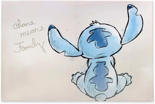 Miniatura 10 de Open Road Brands Disney Lilo y Stitch con ángel Lienzo envuelto en galería Decoración de pared - Adorable arte de pared de Stitch para decoración