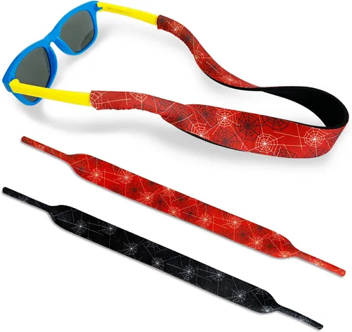 Miniatura 8 de Diseño de retenedor de lentes para niños con material de neopreno flotante, correa ajustable para lentes sin cola para niños y niñas, paquete de 2