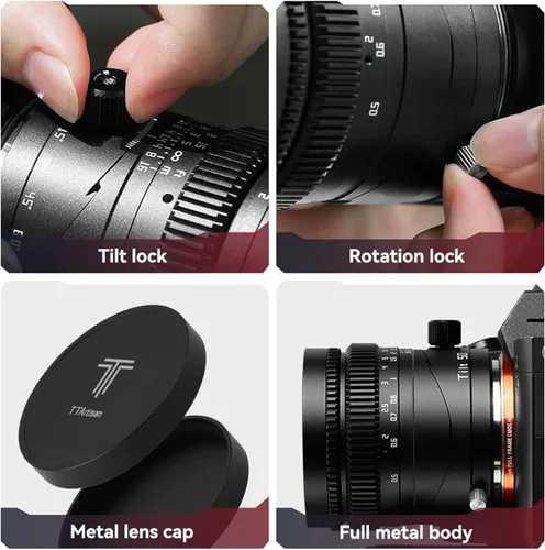 Miniatura 5 de TTArtisan Lente de inclinación f1.4 de 1.969 in con marco completo, lentes manuales de retrato de gran apertura compatibles con Panasonic S1 S1M S1R