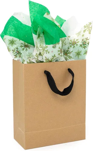 Miniatura 8 de K-Kraft Paquete a granel de papel de seda de Navidad sin arrugas, 160 hojas de diseños clásicos navideños para envolver regalos, manualidades y Multi