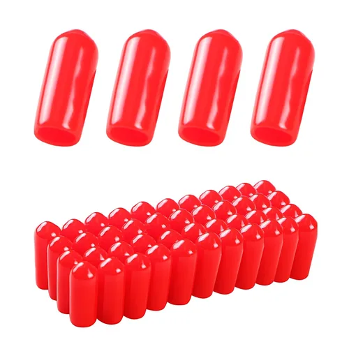 Miniatura 43 de Cubierta de tapa de extremo redondo de goma 0.08 pulgadas (0.079 in), protectores de rosca de tornillo de PVC flexible de tubería de tubería