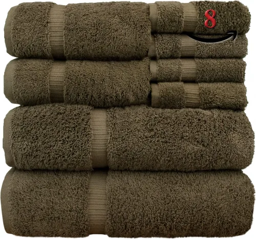 Miniatura 55 de Colección de calidad de hotel y spa, altamente absorbente y de secado rápido, 100% algodón turco, 750+ GSM, toallas ecológicas, toallas con borde