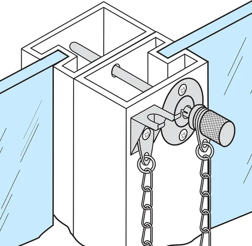 Miniatura 3 de Prime-Line U 9858 - Pasador de puerta corrediza de patio, 3/16 pulgadas x 2-5/8 pulgadas, pasador de acero y anillo de retención, acabado cromado