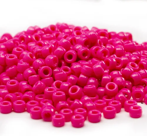 Miniatura 4 de Gxueshan 1000 piezas cuentas de pony acrílicas rojo rosa 6 x 9 mm a granel para hacer pulseras, collares, aretes, trenzas de pelo