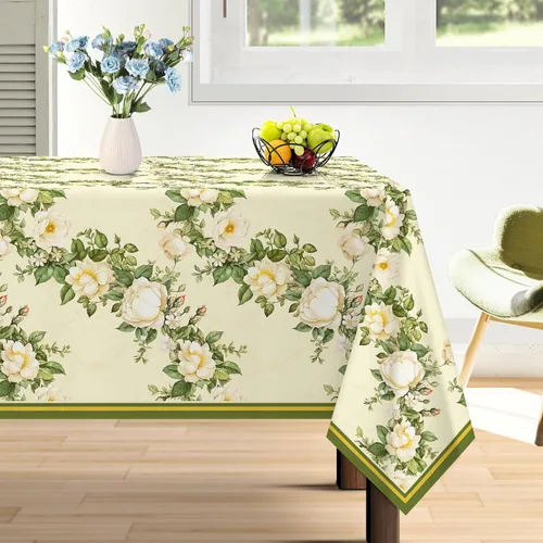 Miniatura 6 de Mantel rectangular de ramas de pájaros de otoño impermeable, mantel de hojas de arce resistente a las manchas, mantel lavable para decoración