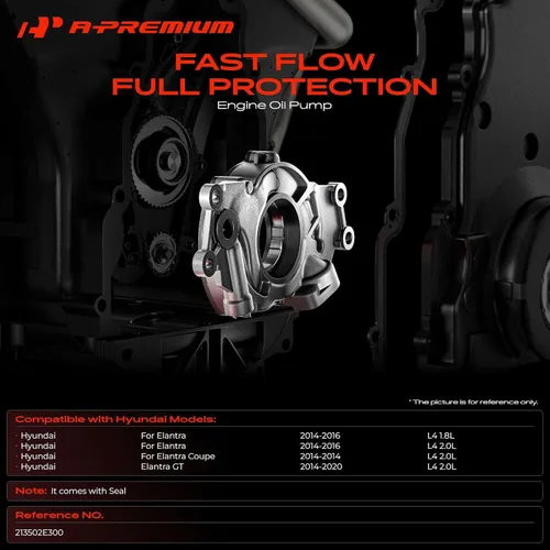 Miniatura 2 de Bomba de Aceite de Motor A-Premium con Junta Tórica Compatible con Hyundai Elantra 2014-2016, Elantra Coupe 2014-2014, Elantra GT 2014-2020, 1.8L