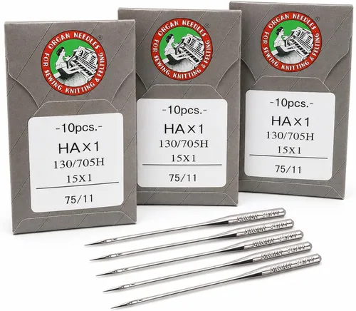 30 paquetes de agujas para máquina de coser tamaño 75/11 130/705H HAx1, agujas de bordar para máquina de coser Brother (3 paquetes de 10 agujas)
