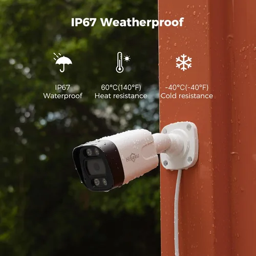 Miniatura 8 de [Audio de 2 vías ampliable de 16 canes] Sistema de cámara de seguridad Hiseeu 4K PoE, 8 puertos PoE NVR con 4 cámaras de seguridad IP de 5 MP