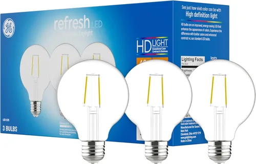 Miniatura 13 de GE Refresh - Bombillas LED, 40 vatios, luz diurna, focos globo G25, acabado esmerilado, base mediana (paquete de 3)