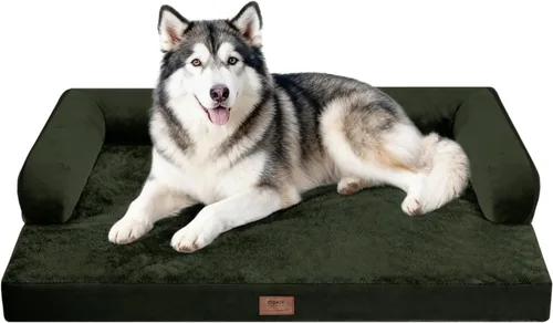 Miniatura 72 de Cama ortopédica impermeable para perros pequeños, cama para perros de tamaño mediano, cómoda cama para mascotas y gatos con lados, funda extraíble