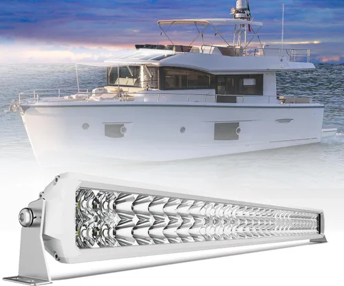 Miniatura 19 de Barra de luz LED de 12 pulgadas EK ENNOKING de doble fila, foco marino blanco, alta luminosidad, 100 W, luz LED de haz puntual y de inundación, luz