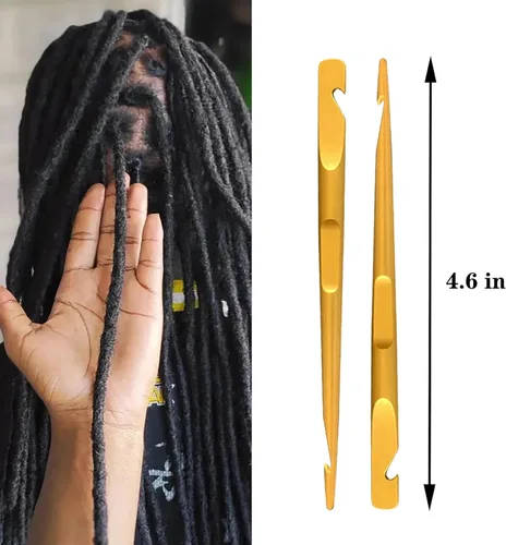 Miniatura 7 de Herramienta de entrelazado, para rastas Microlock, herramientas de reapriete sin esfuerzo para rastas y hermanas, peinados, agujas de ganchillo