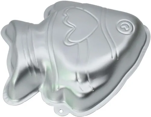 Miniatura 2 de WOBATOY Wotoy - Molde para hornear pasteles de pescado de aluminio, 10 pulgadas