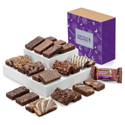 Miniatura 4 de Fairytale Brownies Sprite SF216 - 16 canastas de regalo de chocolate gourmet envueltas individualmente, brownies de 3 x 1.5 pulgadas, 16 piezas