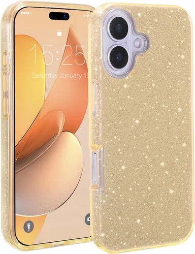 Miniatura 28 de MATEPROX - Funda compatible con iPhone Air de 6.5' [2025], carcasa protectora de 3 capas con purpurina brillante y tendencia, anti-arañazos y a